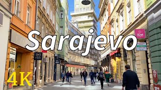 Sarajevo Bosnia and Herzegovina 4K Walking Tour 2024 [upl. by Kalk729]