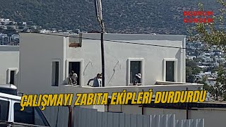 Çalışmayı zabıta ekipleri durdurdu [upl. by Anibur651]