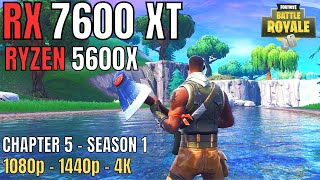 IS RYZEN 5600X FAST ENOUGH FOR RX 7600 XT 16GB IN FORTNITE PERFORMANCE MODE [upl. by Magel613]