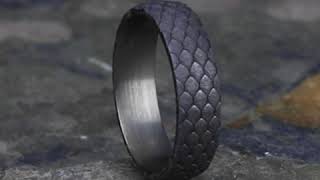 CF856857GTA  6mm Tantalum Dragon Scale Ring [upl. by Kostival]