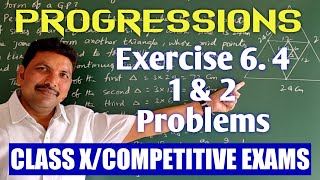 PROGRESSIONSEXERCISE 64  1 amp 2 PROBLEMSCLASS X [upl. by Zingg402]