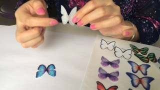 DIY Edible Wafer Double Butterfly [upl. by Elisabet]