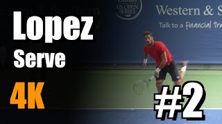 Feliciano Lopez in 4k  Serve 2  Western amp Southern Open 2014 [upl. by Derby]