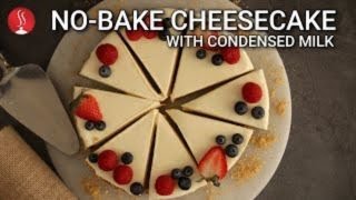 NoBake Cheesecake With Condensed Milk  Dessert with condensed milk [upl. by Colene]