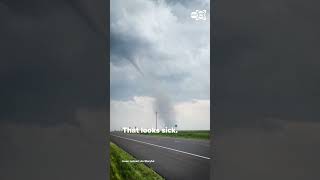 Tornado tears through Texas town [upl. by Elleyoj]