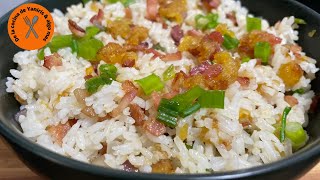 Cómo Hacer ARROZ con Puerro Tocineta y Plátano Maduro  De la cocina de Yaniris [upl. by Traggat768]