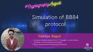 Simulation of BB84 protocol  Vaibhav Bajpai [upl. by Gyasi]