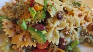 Low Fat Vegan No Oil Pasta Salad EASY amp Delicious [upl. by Stephanie824]