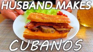 【Husband Cooking】CubanosRoast Pork Sandwich inspired by quotChefquot [upl. by Dowling183]