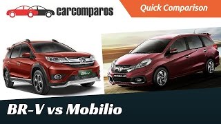 Honda BRV vs Mobilio Comparison Review [upl. by Adehsor]