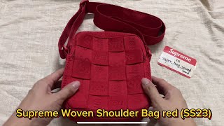 Supreme Woven Shoulder Bag Red SS23 [upl. by Yticilef]