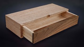 Hand tool woodworking  Pencil case with drawer Manufacturing for pencils [upl. by Zipah]