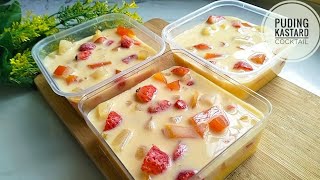 Puding Kastard kuah Koktail  Jimat buat sendiri [upl. by Standish]