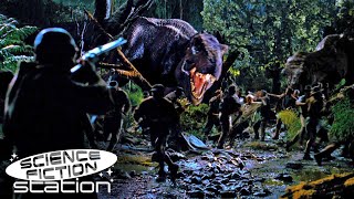 The Tyrannosaurus Rexs Attack The Camp  The Lost World Jurassic Park  Science Fiction Station [upl. by Malliw]