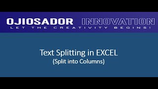 Splitting Text into multiple columns in Excel [upl. by Manya936]