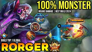 ROGER BEST BUILD 2024  BUILD TOP GLOBAL ROGER GAMEPLAY  MOBILE LEGENDS✓ [upl. by Eurd]