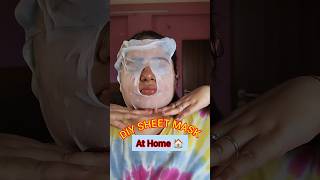 Why buy Make your own sheet mask 🌿✨at HOME🏠 Budget friendly sheet hack🌸 5k diy hackviral trend [upl. by Schonfield]