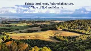 Fairest Lord Jesus Beautiful Savior  piano solo with lyrics [upl. by Tomasine608]