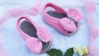 Sandalias a crochet para bebe de 4 meses 👶 [upl. by Yeta]