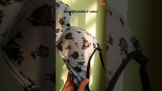 Review for Womens non wired padded bra with good printed design with transparent removable straps [upl. by Selda]