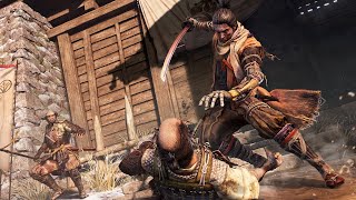 Sekiro  Exploring Ashina Castle  Stealth Kills amp Boss Fight  No HUD Gameplay [upl. by Montanez]