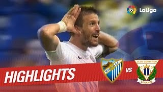 Resumen de Málaga CF vs CD Leganés 40 [upl. by Yedsnil508]