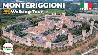 Monteriggioni Italy Walking Tour  4K  with Captions [upl. by Nitsruk]