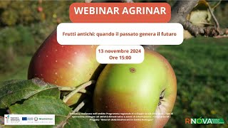 Webinar quotFrutti antichi quando il passato genera il futuroquot [upl. by Ellenahc]