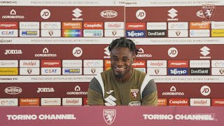 La Conferenza Stampa di Duvan Zapata a Pinzolo [upl. by Arymat]