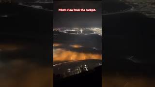 Pilots view from cockpit while landing in night sanmilindia subscribers ytshorts nightshooting [upl. by Esilahc651]