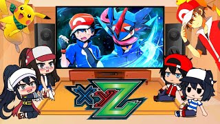 pokemon games characters react Ash Greninja 1 [upl. by Jagir]