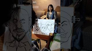 Caricature drawing performance by velvom Book your events now  9677036954 [upl. by Killigrew339]