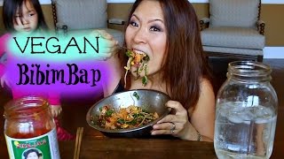 VEGAN BIBIMBAP 1 • Mukbang [upl. by Lellih804]