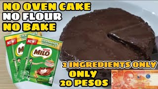 20 PESOS NO OVEN CAKE l NO BAKE l 2 INGREDIENTS ONLY [upl. by Relyhcs]