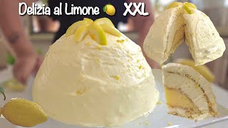 DELIZIA AL LIMONE XXL 🍋 SENZA COTTURA dolce fresco e veloce 🍋 [upl. by Lettig]