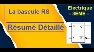 Bascule RS asynchrone Résumé détaillé et principe de fonctionnement 3ème Technique [upl. by Kassel]