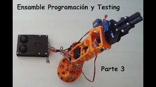 Ensamble y programación brazo robótico 7 servomotores control Arduino didáctico Edición 2 Parte 3 [upl. by Jaworski]