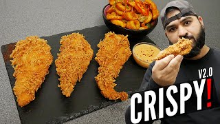 EXTRA CRISPY CHICKEN TENDERS  WITH FRIES amp SAUCE [upl. by Otes]