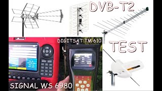 Największa czy najmocniejsza Jaka antena najlepsza Mierniki Signal WS6980 Digitsat t610 DVBT2 [upl. by Enilaf]