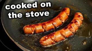 How To Cook Hot Dogs on the Stove  in a pan [upl. by Stutzman]