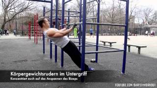 Calisthenics Basics Bizeps Training ohne Gewicht [upl. by Rollie]