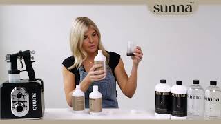 How to Mix SunnaTan Spray Tan Solutions [upl. by Odnesor993]