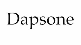 How to Pronounce Dapsone [upl. by Llennej789]