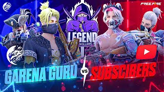 🔴Live Now  😨Team Garena Guru Vs Subscribers🔥  Fun Stream with legendyk [upl. by Ataynik]