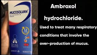 Ambroxol hydrochlorideMucosolvan pharmacology dosage in adults and children [upl. by Anitnatsnoc]