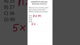 ASVABPiCAT Arithmetic Reasoning Practice Test Q Fundamental Counting Principle acetheasvab [upl. by Byrdie]