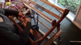 Continuous warp on a rigid heddle loom [upl. by Yllac]