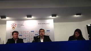 Persconferentie Wilmots Conference de presse Wilmots Croatia  Belgium [upl. by Enyrat]