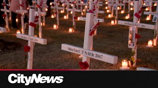 Sunday marked the Night of Lights at Calgarys Field of Crosses [upl. by Cogen]