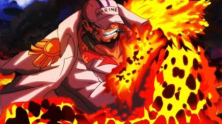 Akainu Reveals the Power of the First Logia Fruit Awakening  One Piece [upl. by Nae462]